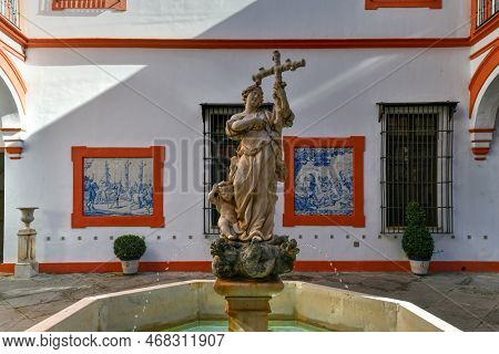 Courtyard Of The Hospital De La Caridad Church In Seville, Spain