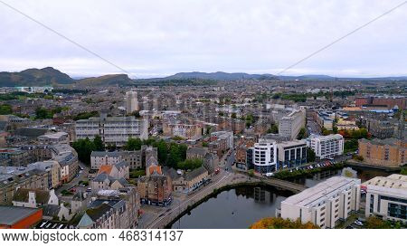 City Of Edinburgh Leith - Aerial View - Edinburgh, United Kingdom - October 04, 2022