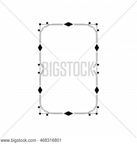 Black Frame With Wavy Line For Pfoto