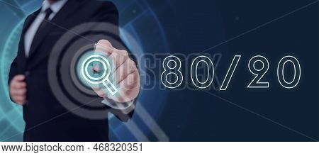 Inspiration Showing Sign 80 To 20 Percent. Pareto Principle Of Factor Sparsity Statistical Distribut