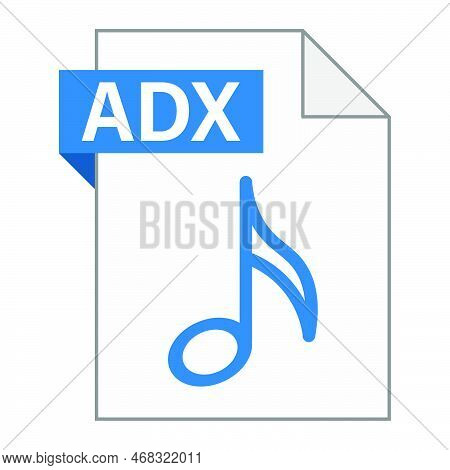 Modern Flat Design Of Adx File Icon For Web. Simple Style