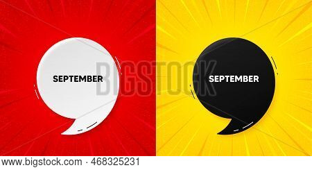 September Month Icon. Flash Offer Banner With Quote. Event Schedule Sep Date. Meeting Appointment Pl