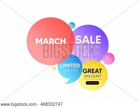 Discount Offer Bubble Banner. March Month Icon. Event Schedule Mar Date. Meeting Appointment Planner