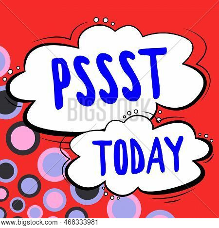 Text Sign Showing Pssst. Business Overview Expression Way To Attract Attention Of Someone Be Quiet S