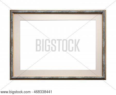Large Plastic Stylized Frame With A Passe-partout For A Picture Isolated On A White Background