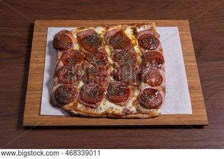 Italian Rectangular Pepperoni Pizza