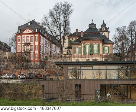 Houseboat At The Confluence Of The Nidda And Main River