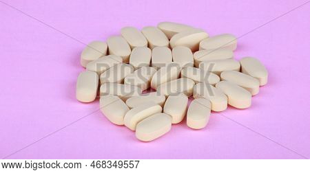 Hiv Therapy Efavirenz On Pink Background At Dry Sunny Summer Day