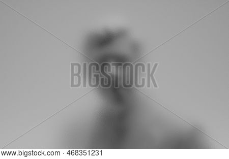 3d Illustration Privacy Concept Of Blurry Silhouette Of Unrecognizable Stranger Man In Business Suit