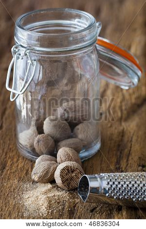 Spice Jar And Nutmeg Grater