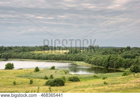 Serene Landscape In The Wild - The Shores Of Lake Otolovo In Belarus