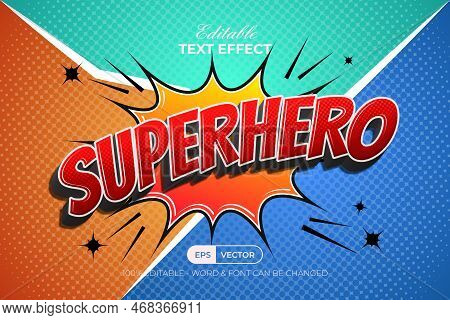 Comic Text Effect Superhero Style. Editable Text Effect.