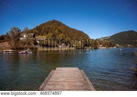 Lunz Am See, Austria - July 06 2022: Lunz Am See Is A Municipality In The District Of Scheibbs, Lowe