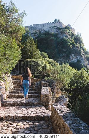 Angelokastro Castle Near Palaiokastritsa And Krini, Corfu Island, Ionian Sea, Central Corfu And Diap
