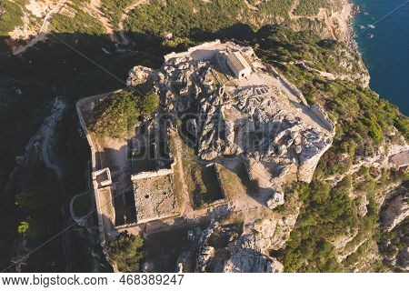 Angelokastro Castle Near Palaiokastritsa And Krini, Corfu Island, Ionian Sea, Central Corfu And Diap