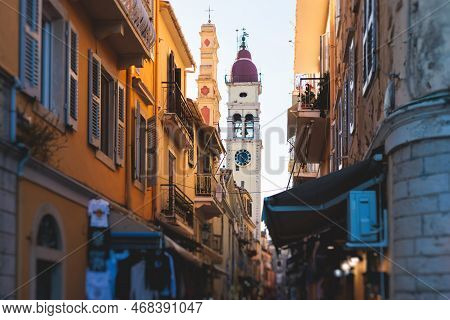 Saint Spyridon Church, A Greek Orthodox Church Located In Corfu, Kerkyra Old Town, Ionion Islands, G
