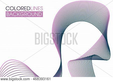 Colorful Abstract Background . Multicolored Interlacing Lines Stretching Into The Distance . Suitabl