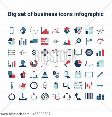 Business And Infographic Icon Set. Vector Style Eps8