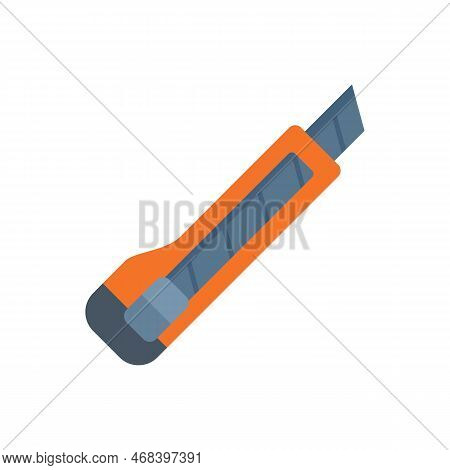 Clothing Knife Icon Flat Vector. Sewing Garment. Repair Machine Isolated