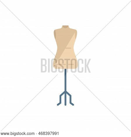 Sewing Mannequin Icon Flat Vector. Repair Machine. Needle Work Isolated