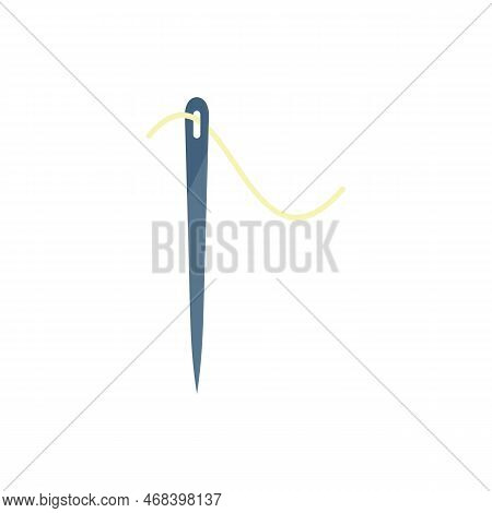 Thread Needle Icon Flat Vector. Repair Machine. Sew Cycle Isolated
