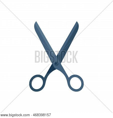 Clothing Repair Scissors Icon Flat Vector. Tailor Machine. Sew Thread Isolated