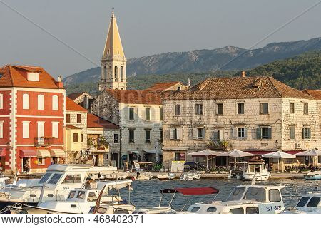 Stari Grad, Croatia - Circa August 2016: View Of Stari Grad, A Small Town Situated On The Croatian I