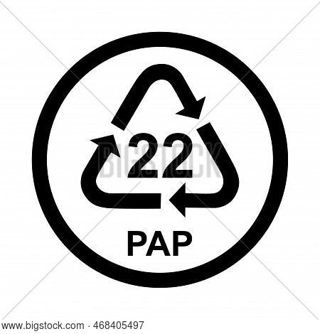 Paper Symbol, Ecology Recycling Sign Isolated On White Background. Package Waste Icon .