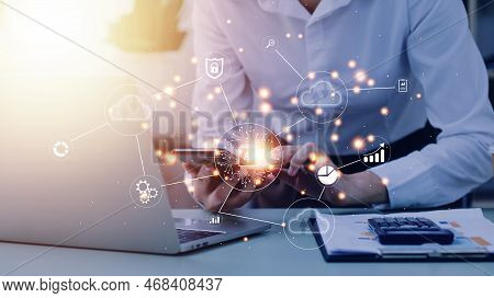 Digital Transformation Technology Strategy, Iot, Internet Of Things. Transformation Of Ideas And The
