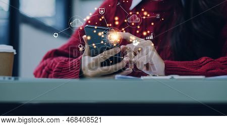 Digital Transformation Technology Strategy, Iot, Internet Of Things. Transformation Of Ideas And The