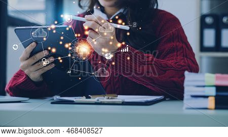 Digital Transformation Technology Strategy, Iot, Internet Of Things. Transformation Of Ideas And The