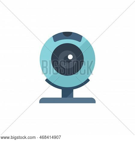 Web Camera Control Icon Flat Vector. Data System. Remote Server Isolated
