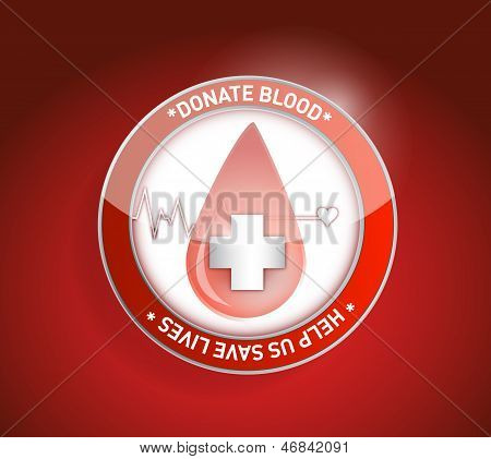 Donare il sangue. Aiutaci a salvare vite illustrazione