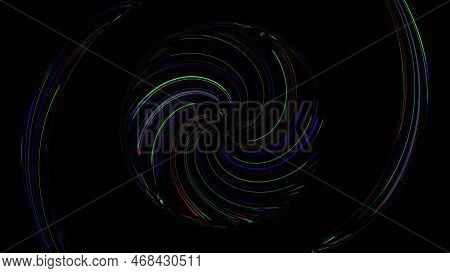 Abstract Colorful Symmetry Beautiful  Rendering Backdrop Illustration With Black Background