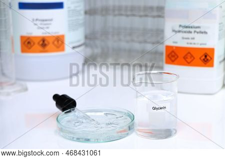 Glycerin In A Bottle, Chemical Ingredient In Beauty Product, Skin Care Products