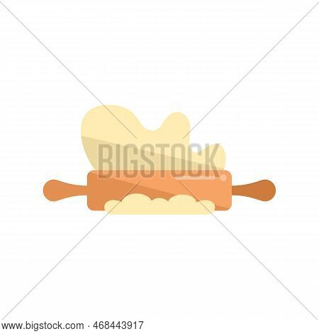 Flour Dough Icon Flat Vector. Pastry Ball. Roll Cake Isolated