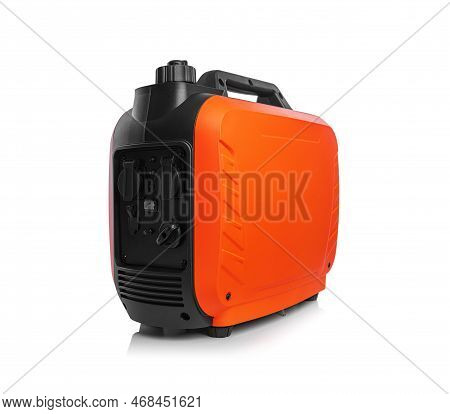 Studio Shot Of An Inverter Modern Electricity Generator On A White Background.