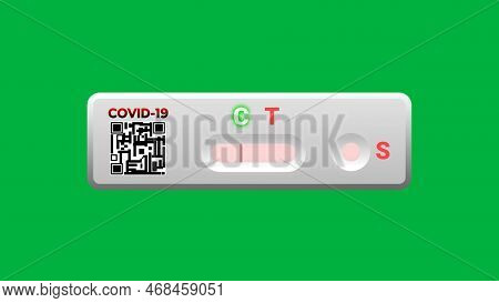 Covid 19 Nagative Test Report Illustration On Green Screen