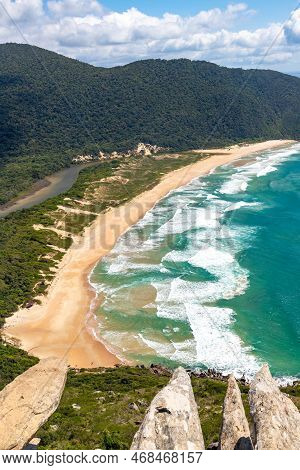 Beach, Forest And Rocks In The Wild Lagoinha Do Leste Beach