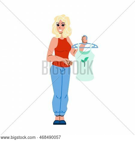 Eco Friendly Cloth Vector. Green Ecology, Organic Environment, Natura, Recycle, Nature Environmental