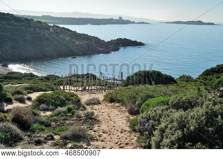 View Of Cala Lu Poltu Pitrosu Near Punta Canneddi