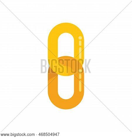 Strength Chain Icon Flat Vector. Web Link. Modern Connection Isolated