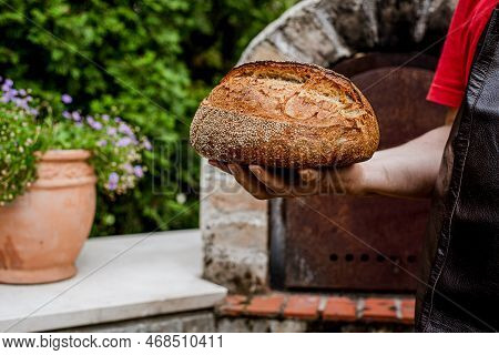 Homemade Bread From Kamut Flour With Sourdough.