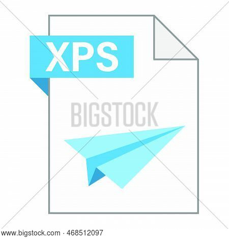 Modern Flat Design Of Xps File Icon For Web. Simple Style