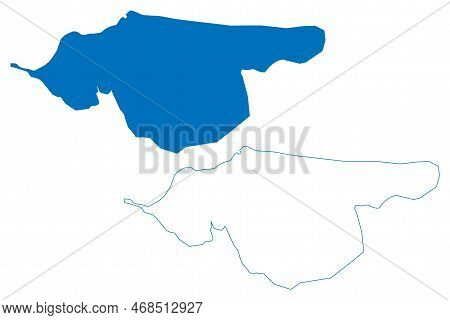 Lake Tsomgo (republic Of India) Map Vector Illustration, Scribble Sketch Tsongmo Or Changgu Map