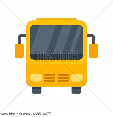 City Bus Icon Flat Vector. Airport Trasfer. Trip Traffic Isolated