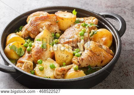 Chicken Vesuvio Is Pan-seared And Baked Chicken, Potatoes, And Peas With A Ridiculously Delicious He