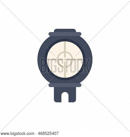Scope Icon Flat Vector. Rifle Gun. Cross Eye Isolated