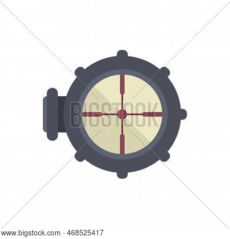 Scope Sight Icon Flat Vector. Rifle Gun. Cross Eye Isolated