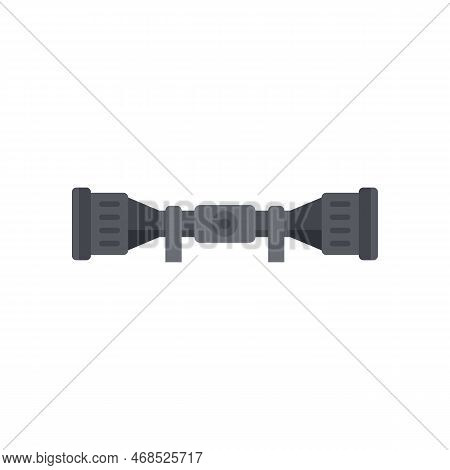 Optical Scope Icon Flat Vector. Gun Rifle. Sniper Weapon Isolated